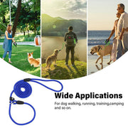 Dog Training Correction Leash Lead Cesar Puppy Pets Millan Slip Nylon Rope 10*140mm - Blue V528-9360312062648