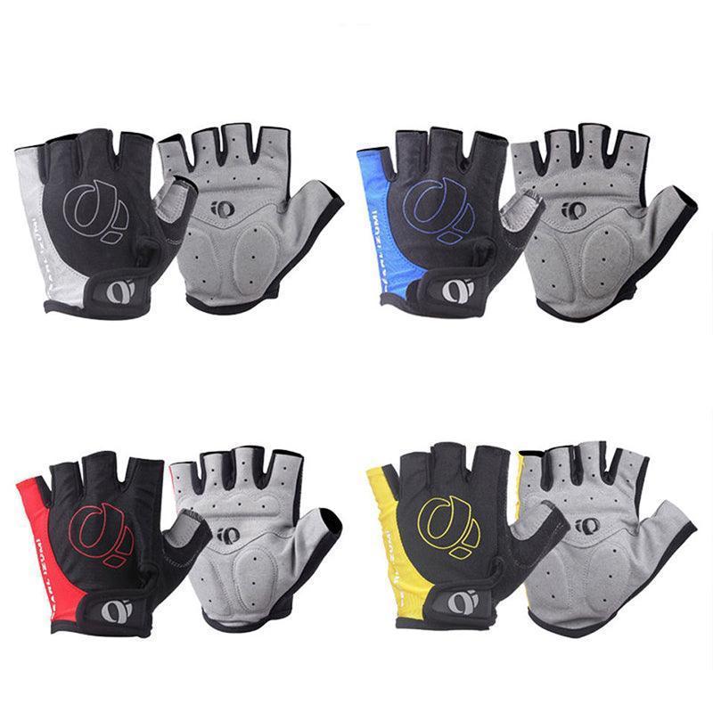 L Size Cycling Bicycle Half Finger Bike Gloves Unisex Anti Slip Padded - Blue V528-9360312065144