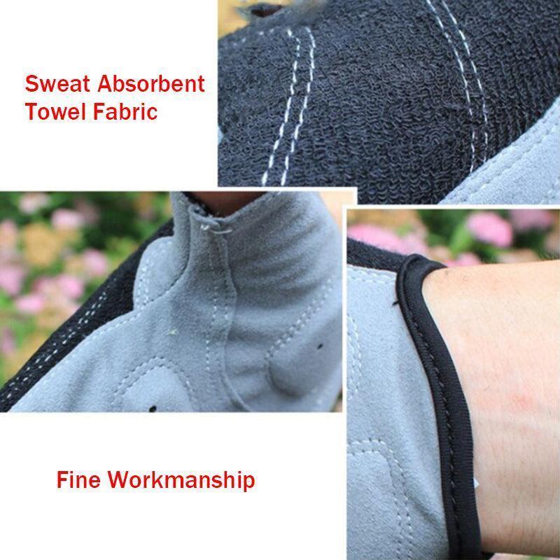 L Size Cycling Bicycle Half Finger Bike Gloves Unisex Anti Slip Padded - Grey V528-9360312065182