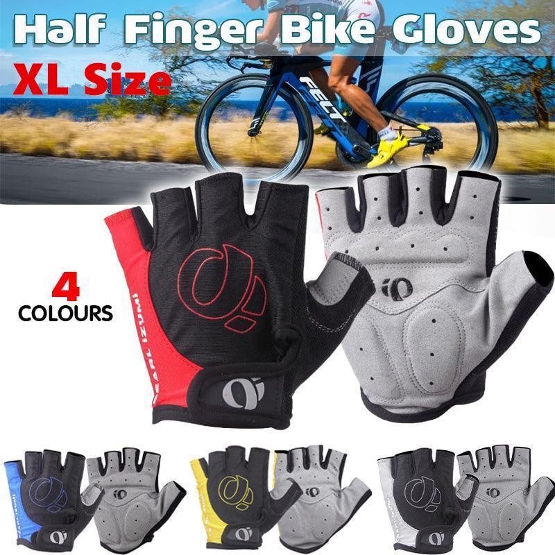 XL Size Cycling Bicycle Half Finger Bike Gloves Unisex Anti Slip Padded - Yellow V528-9360312065236