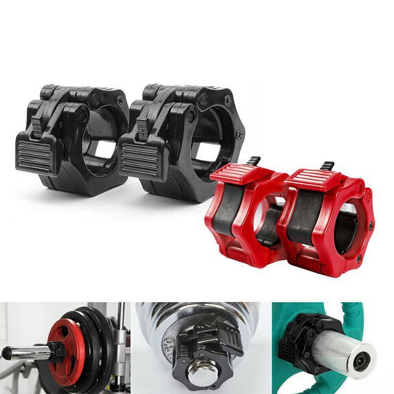 50mm Barbell Clamp Collar Clip Olympic Weightlifting Lift Spring Lock - Black V528-9360312070605