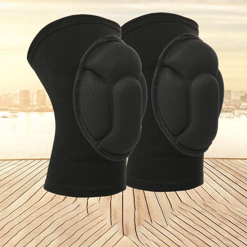 Aolikes Knee Pad Crashproof Antislip Brace Leg Sleeve Guard Protector Support - Black*1 Pair V528-9360312070896