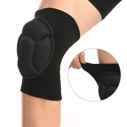 Aolikes Knee Pad Crashproof Antislip Brace Leg Sleeve Guard Protector Support - Black*1 Pair V528-9360312070896