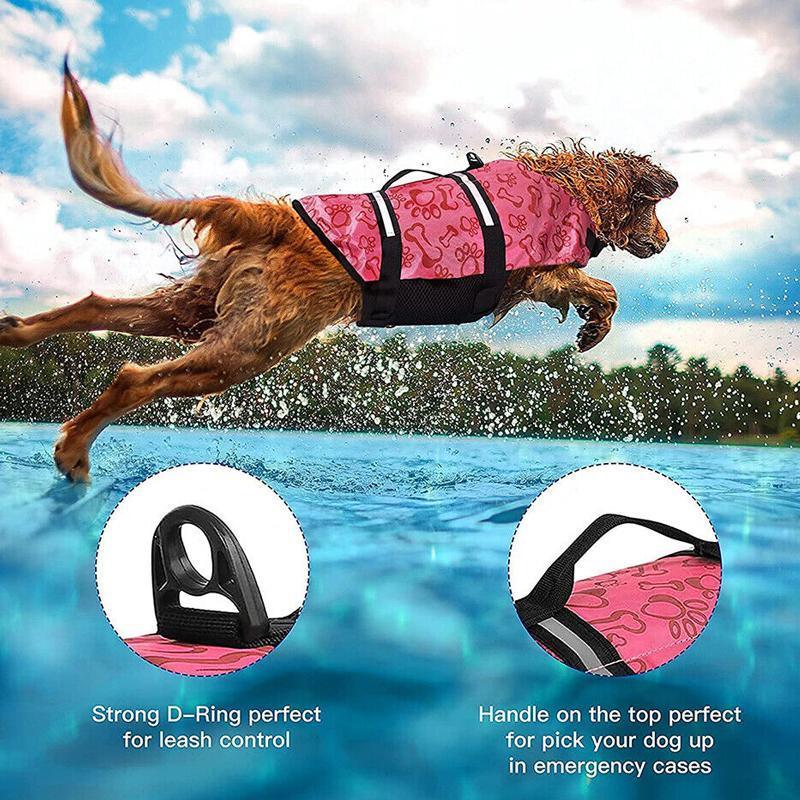 Floatation Vest for Dogs Swimming and Boating with Buoyancy Support Red - L V528-9360312071299