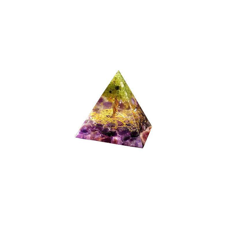 Amethyst Crystal Sphere Orgonite Pyramidamp Obsidians - Green Tree(50mmx50mm) V528-9360312073361