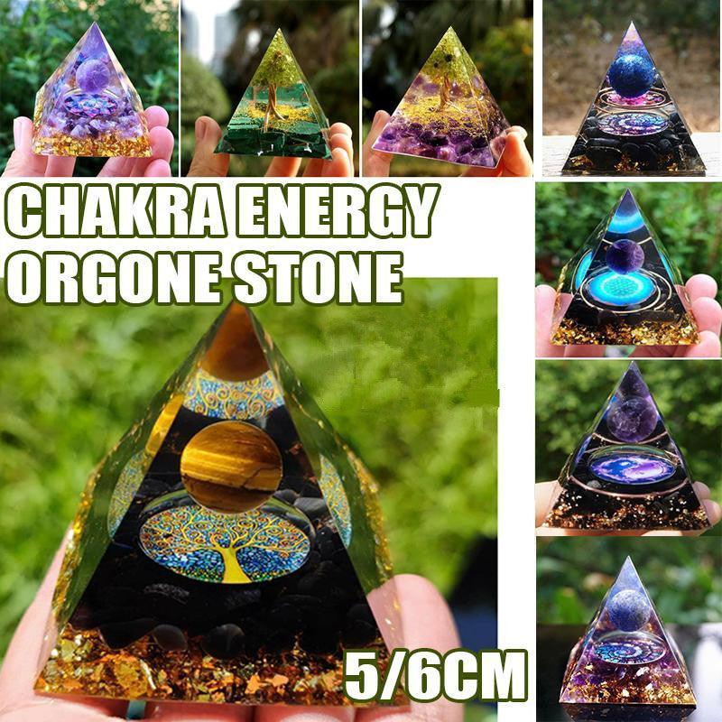 Amethyst Crystal Sphere Orgonite Pyramidamp Obsidians - Black Brown(60mmx60mm) V528-9360312073385