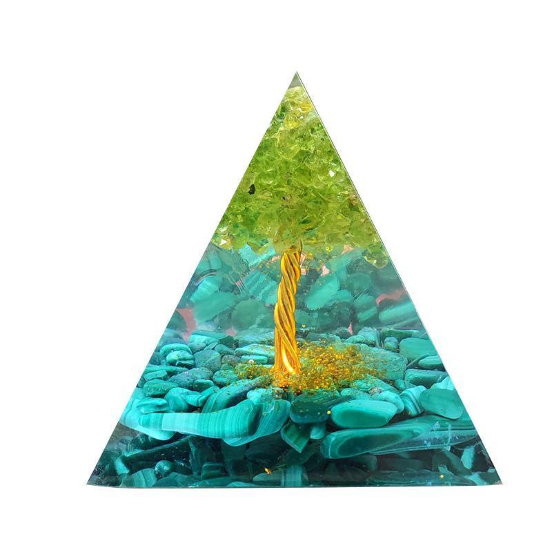 Amethyst Crystal Sphere Orgonite Pyramidamp Obsidians - Black Brown(60mmx60mm) V528-9360312073385