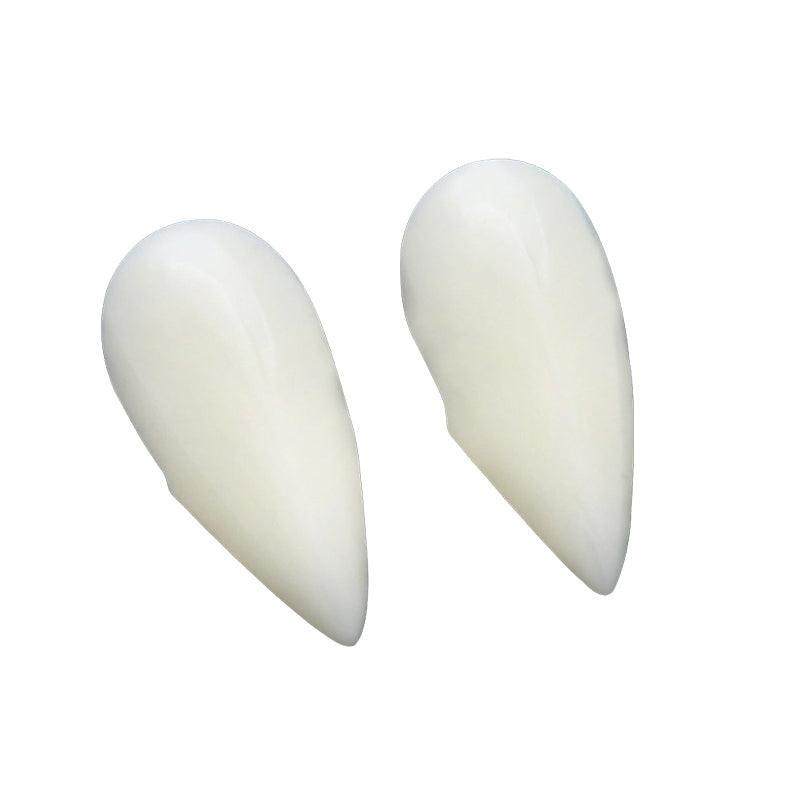 Cosplay Vampire Fangs Fake Teeth for Halloween Costume Party Dress Up 2PCS Prop Set - 13mm-1Piar V528-9360312076478