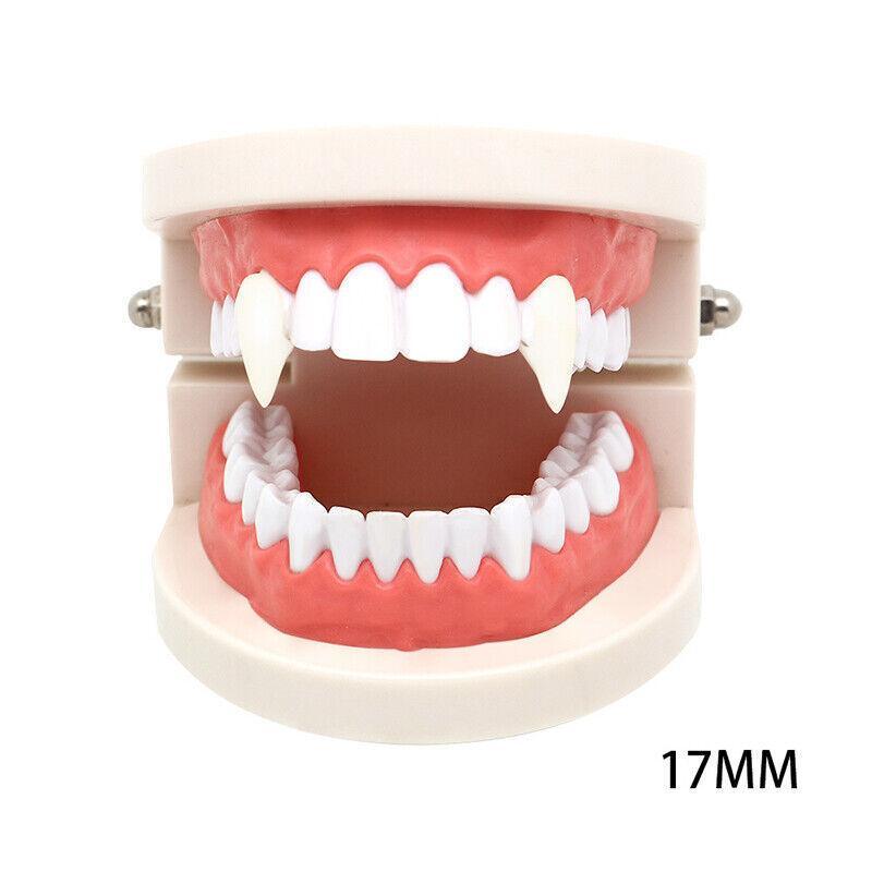 Cosplay Vampire Fangs Fake Teeth for Halloween Costume Party Dress Up 2PCS Prop Set - 15mm-1Piar V528-9360312076485