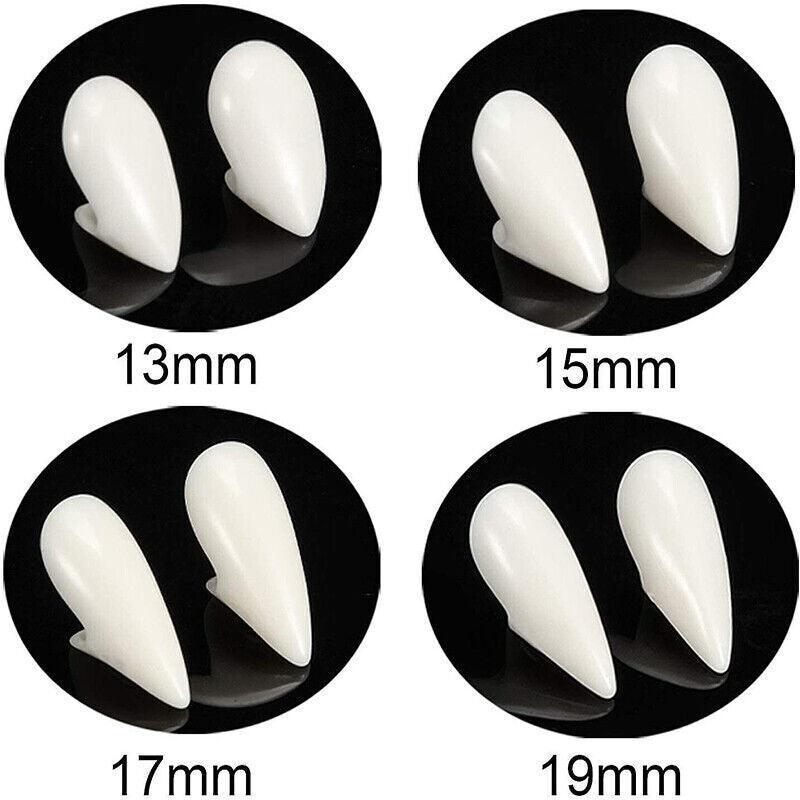Cosplay Vampire Fangs Fake Teeth for Halloween Costume Party Dress Up 2PCS Prop Set - 17mm-1Piar V528-9360312076492