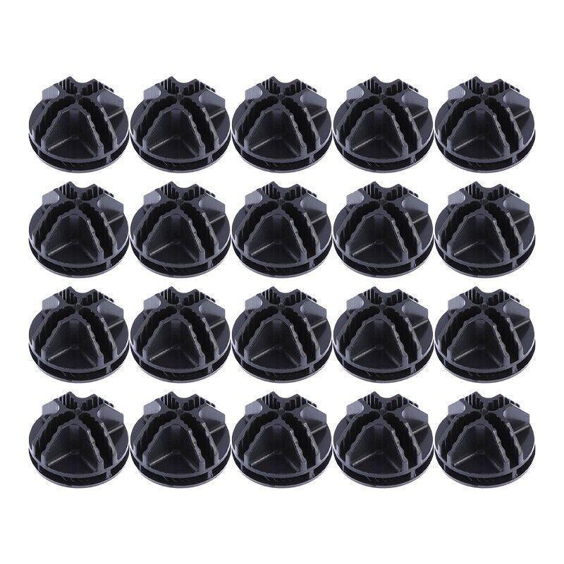 20PCS Wire Storage Cube Plastic Connectors Mesh Snap Plastic Push Grid - White V528-9360312079448