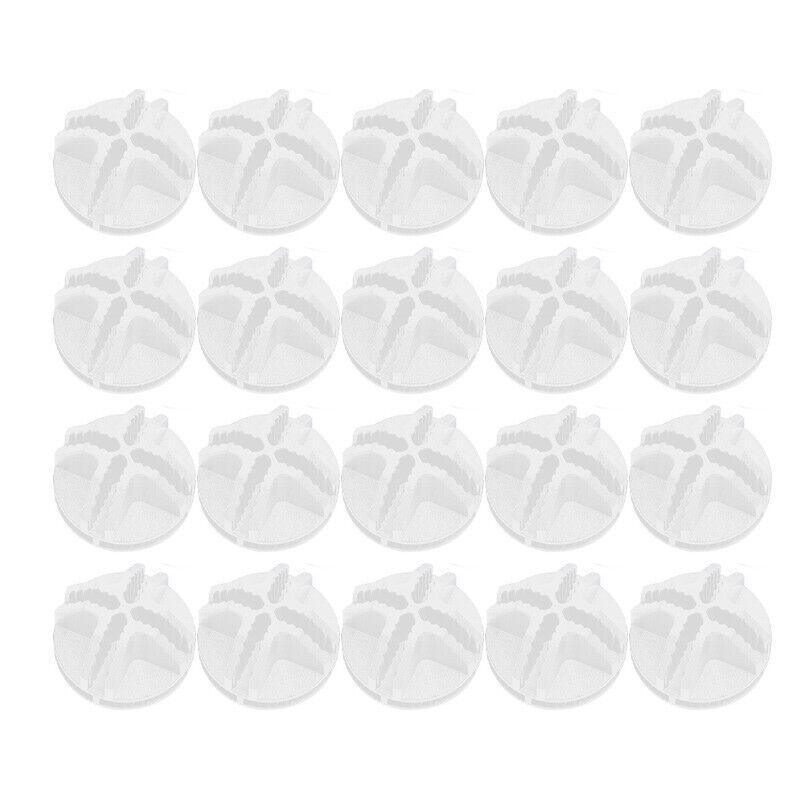 20PCS Wire Storage Cube Plastic Connectors Mesh Snap Plastic Push Grid - White V528-9360312079448