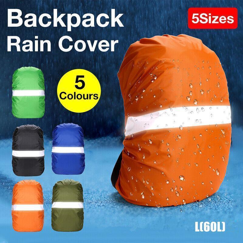 L Size Outdoor Foldable Backpack WaterProof Rain Cover Rucksack Camping Travel - Green V528-9360312079585