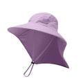 1x Neck Flap Cap Unisex Outdoor Sport Fishing Hat Sun Protection Wide Brim Cover - Purple V528-9360312080406