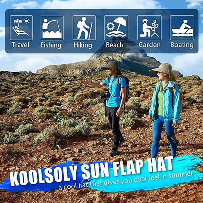 1x Neck Flap Cap Unisex Outdoor Sport Fishing Hat Sun Protection Wide Brim Cover - Purple V528-9360312080406