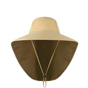 1x Neck Flap Cap Unisex Outdoor Sport Fishing Hat Sun Protection Wide Brim Cover - Khaki V528-9360312080413