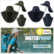 1x Neck Flap Cap Unisex Outdoor Sport Fishing Hat Sun Protection Wide Brim Cover - Khaki V528-9360312080413
