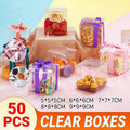 50 PVC Clear Transparent Macaron Square Cube Boxes For Wedding Favour Gift Candy - 50*50*50MM V528-9360312081649