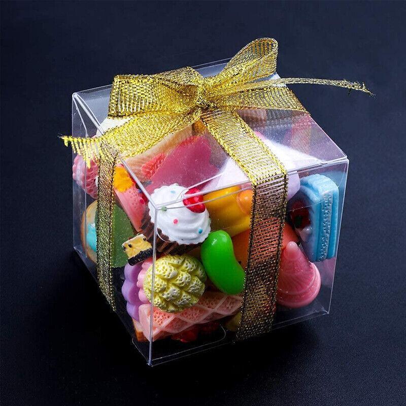 50 PVC Clear Transparent Macaron Square Cube Boxes For Wedding Favour Gift Candy - 50*50*50MM V528-9360312081649