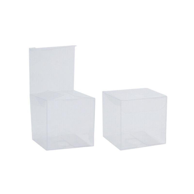 50 PVC Clear Transparent Macaron Square Cube Boxes For Wedding Favour Gift Candy - 50*50*50MM V528-9360312081649