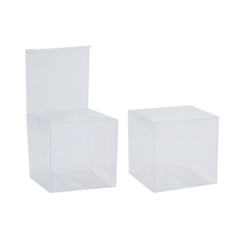 50 PVC Clear Transparent Macaron Square Cube Boxes For Wedding Favour Gift Candy - 50*50*50MM V528-9360312081649