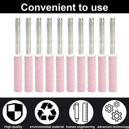 10 Pack Chain Tool Sharpener Grinding Stones for Rotary Bit Kits 4/4.8/5.5mm - 3MM X 4MM V528-9360312082219