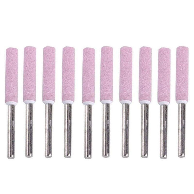 10 Pack Chain Tool Sharpener Grinding Stones for Rotary Bit Kits 4/4.8/5.5mm - 3MM X 5.5MM