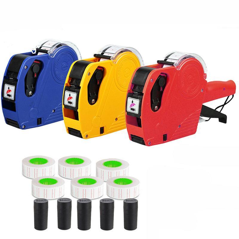 Tag Gun Labeller Kit With 6 Rolls Labels And 5 Inks Roller - Yellow V528-9360312082684