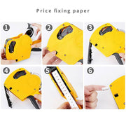 Tag Gun Labeller Kit With 6 Rolls Labels And 5 Inks Roller - Yellow V528-9360312082684
