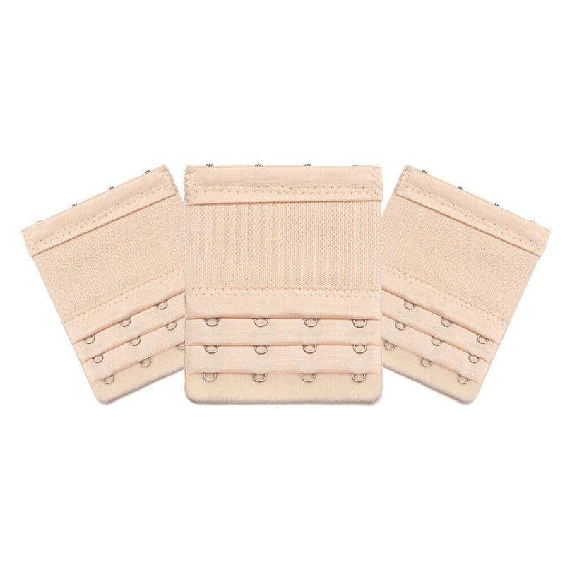 3 Hooks Underwear Extension Bra Buckle Bra Extender Hook Brassiere Strap - Beige V528-9360312084183