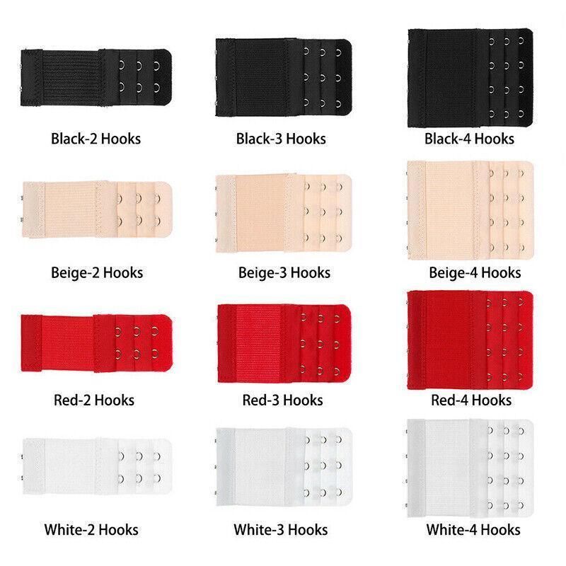 4 Hooks Underwear Extension Bra Buckle Bra Extender Hook Brassiere Strap - Beige V528-9360312084190