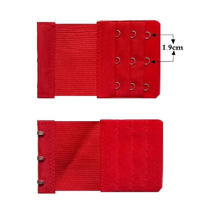 3 Hooks Underwear Extension Bra Buckle Bra Extender Hook Brassiere Strap - Red V528-9360312084213