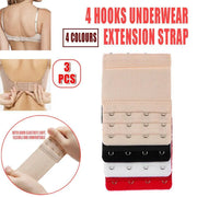 4 Hooks Underwear Extension Bra Buckle Bra Extender Hook Brassiere Strap - Black V528-9360312084251