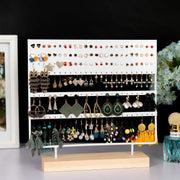 Earring Stand Display Rack 3-Tier Ear Stud Holder Jewelry Organizer 144 Holes - Black V528-9360312084442