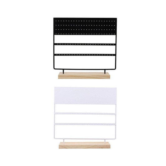Earring Stand Display Rack 3-Tier Ear Stud Holder Jewelry Organizer 144 Holes - White V528-9360312084459