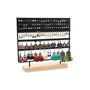 Earring Stand Display Rack 3-Tier Ear Stud Holder Jewelry Organizer 144 Holes - White V528-9360312084459