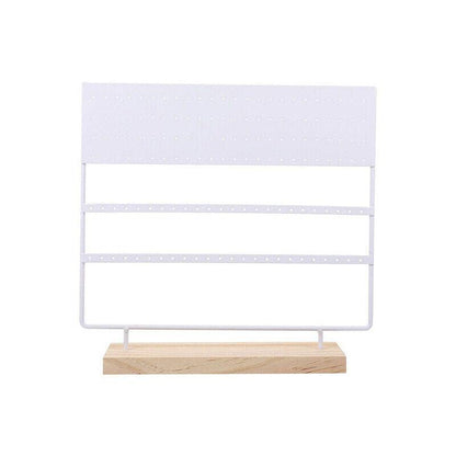 Earring Stand Display Rack 3-Tier Ear Stud Holder Jewelry Organizer 144 Holes - White V528-9360312084459