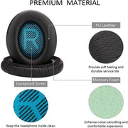 Replacement Ear Pads Cushions For Bose Quietcomfort 35 Qc35 Ii Qc25 Qc15 Ae2 - Black-Blue V528-9360312085760