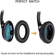 Replacement Ear Pads Cushions For Bose Quietcomfort 35 Qc35 Ii Qc25 Qc15 Ae2 - Black-Blue V528-9360312085760