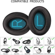 Replacement Ear Pads Cushions For Bose Quietcomfort 35 Qc35 Ii Qc25 Qc15 Ae2 - Black-Blue V528-9360312085760