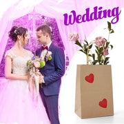 50X Kraft Paper Bags Gift Shopping Carry Craft Brown Bag With Handles - S-15cmx21cmx8cm V528-9360312087832