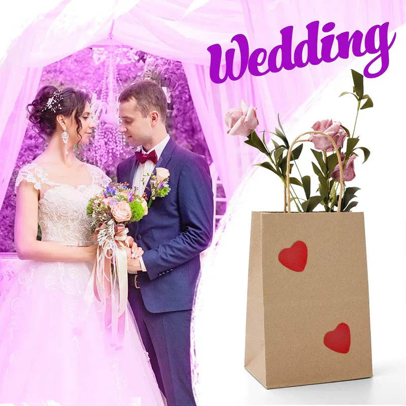 50X Kraft Paper Bags Gift Shopping Carry Craft Brown Bag With Handles - S-15cmx21cmx8cm V528-9360312087832