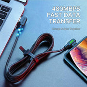 Mcdodo Fast Usb Cable Heavy Duty Charging Syn Charger Iphone 90 Degree Angle - 1.2m
