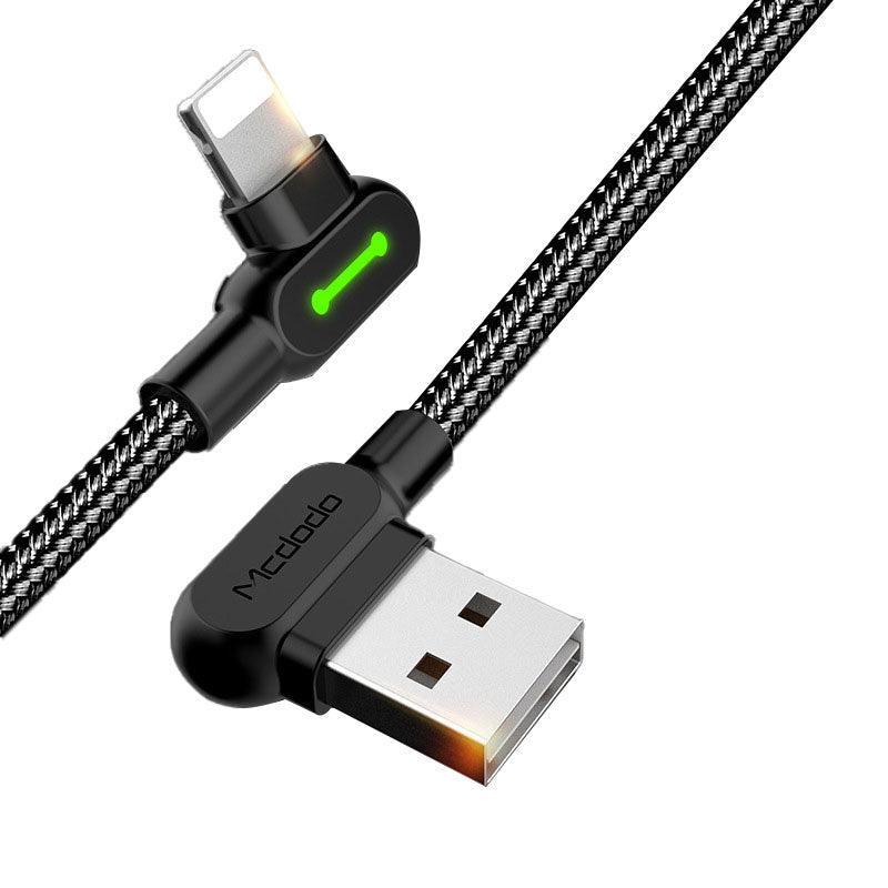 Mcdodo Fast Usb Cable Heavy Duty Charging Syn Charger Iphone 90 Degree Angle - 1.8m