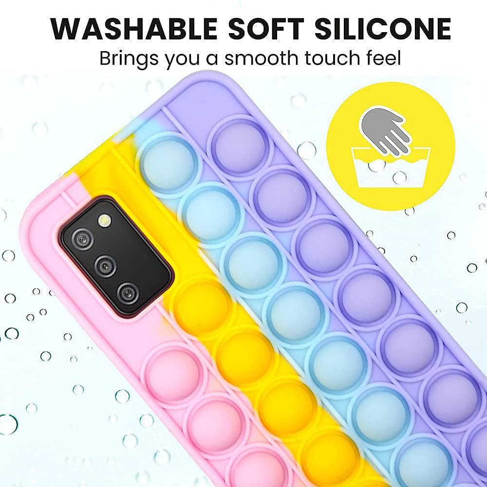 Rainbow Pop Fidget Toys Push It Bubble Phone Case For iPhone 7 8 Plus X XR 11 12 Pro Max - iPhone 13