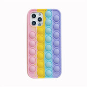Rainbow Pop Fidget Toys Push It Bubble Phone Case For iPhone 7 8 Plus X XR 11 12 Pro Max - iPhone 13