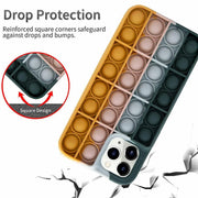 Blue-White Pop Fidget Toys Push It Bubble Phone Case For Iphone - iPhone 13