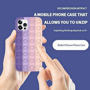 Blue-White Pop Fidget Toys Push It Bubble Phone Case For Iphone - iPhone 7Plus/8Plus V528-9360312108896