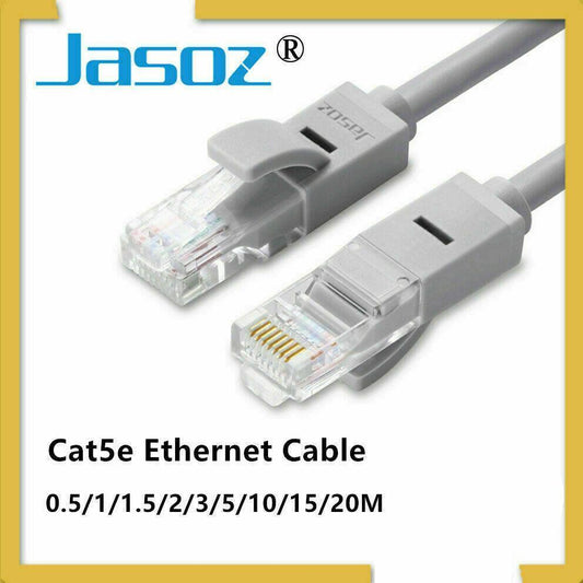Jasoz Cat5E Ethernet Network Cable Lan Router Internet Patch 1 2 3 5 10 15 20M - 5 m V528-9360312111148