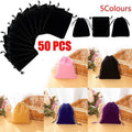 50X Small Velvet Cloth Drawstring Bags Gift Bag Jewelry Ring Pouch Earring Favor 7x9 - Pink V528-9360312112725